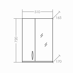 СанТа Зеркальный шкаф Верона 50 L – фотография-2